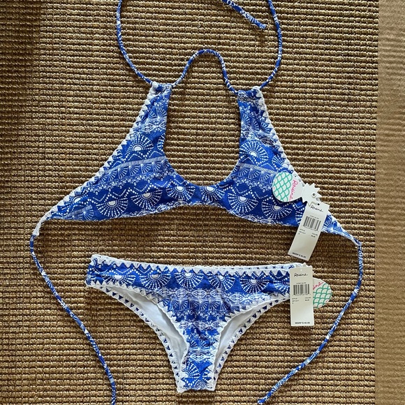 Raisins Other - NWT Raisins Blue/White Bikini Set Size Small